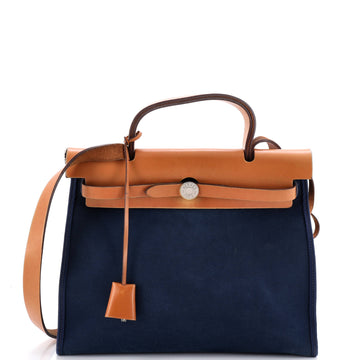 Hermes Herbag Zip Leather and Toile 31