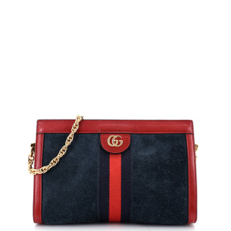 Gucci Ophidia Chain Shoulder Bag Suede Small