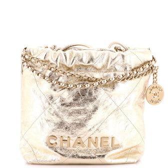 Chanel 22 Chain Hobo Quilted Calfskin Mini