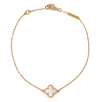 Van Cleef & Arpels Sweet Alhambra Bracelet 18K Yellow Gold and Mother of Pearl