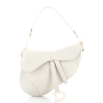 Christian Dior Saddle Handbag Oblique Embossed Calfskin Medium