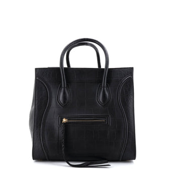 Celine Phantom Bag Crocodile Embossed Leather Medium