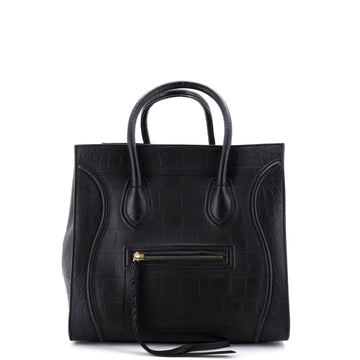 Celine Phantom Bag Crocodile Embossed Leather Medium