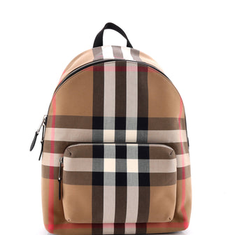 Burberry Jeff Backpack House Check Canvas Medium