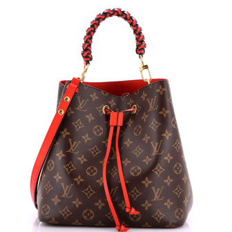 Louis Vuitton Braided Handle NeoNoe Handbag Monogram Canvas with Leather MM