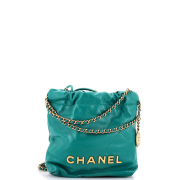 Chanel 22 Chain Hobo Quilted Calfskin Mini