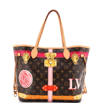 Louis Vuitton Neverfull NM Tote Limited Edition Summer Trunks Monogram Canvas MM