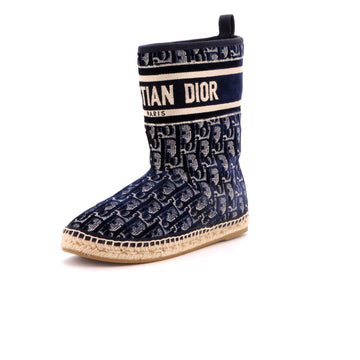 Christian Dior Women's Granville Espadrille Boots Velvet Oblique