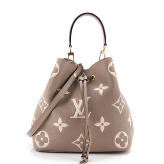 Louis Vuitton NeoNoe Handbag Bicolor Monogram Empreinte Giant MM