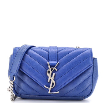 Saint Laurent Classic Monogram Crossbody Bag Matelasse Chevron Leather Baby