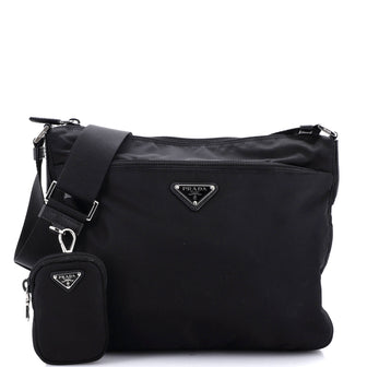 Prada Front Zip Messenger Bag Re-Nylon Medium