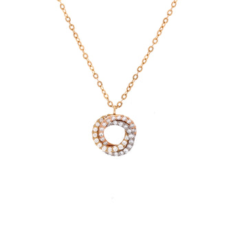 Cartier Trinity Choker Necklace 18K Tricolor Gold with Pave Diamonds