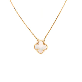 Van Cleef & Arpels Vintage Alhambra Pendant Necklace 18K Yellow Gold and Mother of Pearl