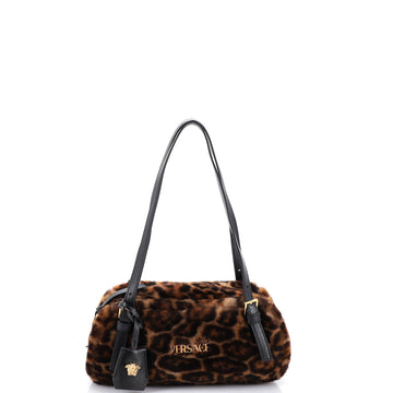 Versace Tag Bowling Bag Shearling Mini