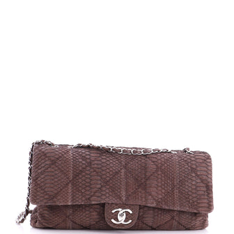 Chanel Classic Single Flap Bag Python Jumbo
