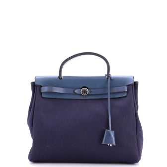 Hermes Herbag Toile and Leather PM