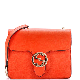 Gucci Interlocking Shoulder Bag Leather Small