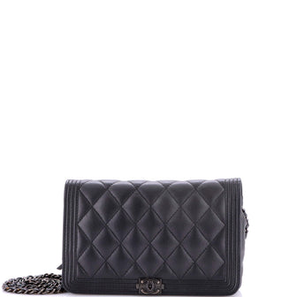 Chanel Boy Wallet on Chain Quilted Caviar