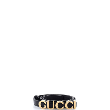 Gucci Logo Letters Buckle Belt Leather