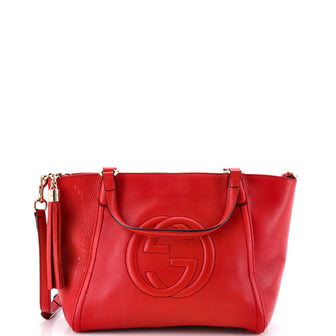 Gucci Soho Convertible Top Handle Bag Leather Small