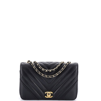 Chanel Statement Flap Bag Chevron Calfskin Mini
