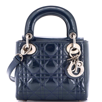 Christian Dior Lady Dior Chain Bag Cannage Quilt Patent Mini