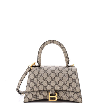 Gucci x Balenciaga The Hacker Project Hourglass Top Handle Bag GG Coated Canvas Small