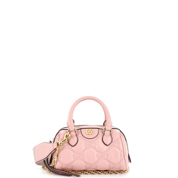 Gucci Ophidia Convertible Boston Top Handle Bag GG Matelasse Leather Mini