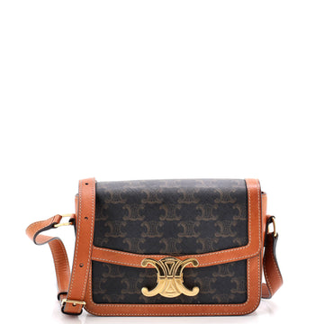 Celine Triomphe Shoulder Bag Triomphe Coated Canvas Teen