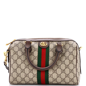 Gucci Ophidia Convertible Boston Bag GG Coated Canvas Small