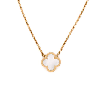 Van Cleef & Arpels Pure Alhambra Pendant Necklace 18K Yellow Gold and Mother of Pearl
