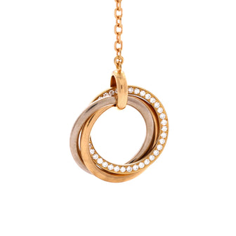 Cartier Trinity Lariat Necklace 18K Tricolor Gold with Diamonds