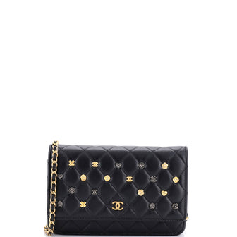 Chanel 18K Charms Wallet on Chain Quilted Lambskin