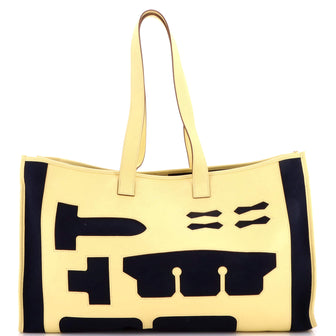Hermes Petit H Skeleton Tote Toile and Leather PM
