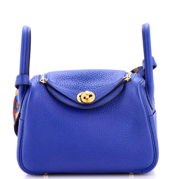 Hermes Lindy Quadrille Bag Clemence with Canvas Mini