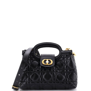 Christian Dior Jolie Top Handle Bag Cannage Quilt Lambskin Mini
