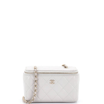 Chanel Classic Vanity Case with Chain Quilted Caviar Small
