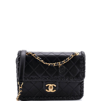 Chanel My Own Frame Flap Bag Braided Quilted Calfskin Small