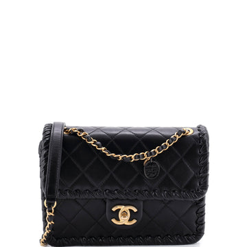 Chanel My Own Frame Flap Bag Braided Quilted Calfskin Small