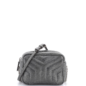 Saint Laurent LouLou Bowling Bag Matelasse Chevron Leather Mini