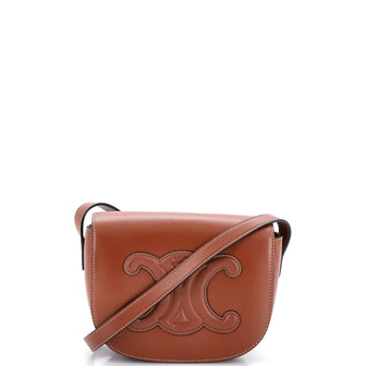 Celine Cuir Triomphe Folco Bag Leather