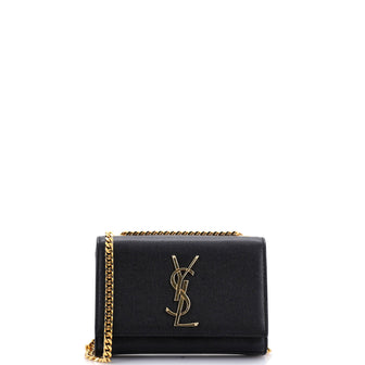 Saint Laurent Classic Monogram Crossbody Bag Grainy Leather Small