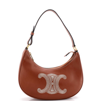 Celine Ava Bag Triomphe Embroidery Leather
