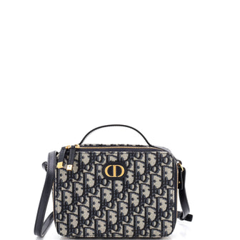 Christian Dior 30 Montaigne Convertible Top Handle Box Bag Oblique Canvas