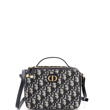 Christian Dior 30 Montaigne Convertible Top Handle Box Bag Oblique Canvas