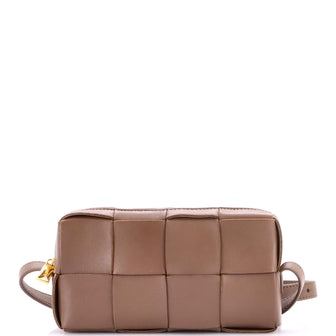 Bottega Veneta Brick Cassette Shoulder Bag Maxi Intrecciato Leather Small