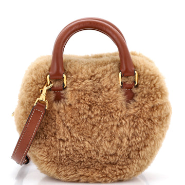 Celine Heart Bag Shearling with Leather Medium