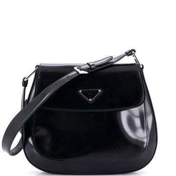 Prada Cleo Flap Shoulder Bag Spazzolato Leather Large