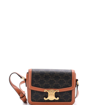 Celine Triomphe Shoulder Bag Triomphe Coated Canvas Medium