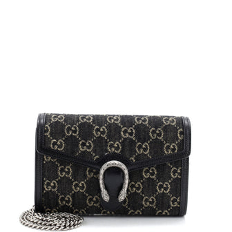 Gucci Dionysus Chain Wallet GG Denim Small